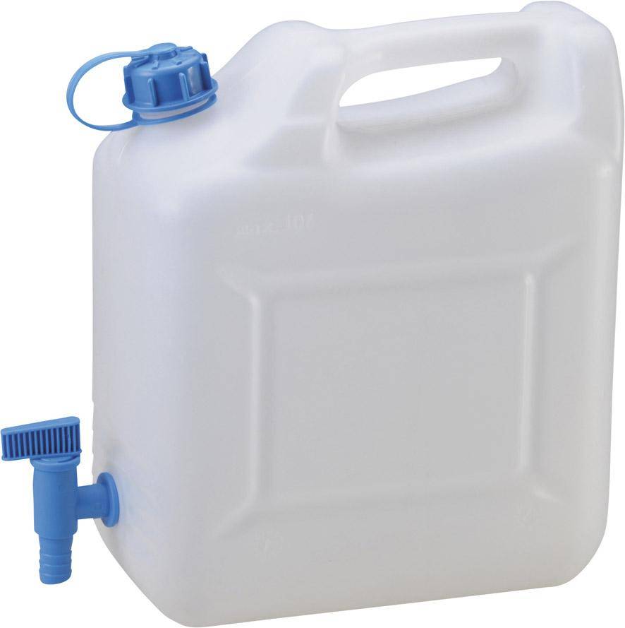 Wasserkanister 12 l HD-PE natur B333,5xT160xH331,5 mm mit Ablasshahn-0
