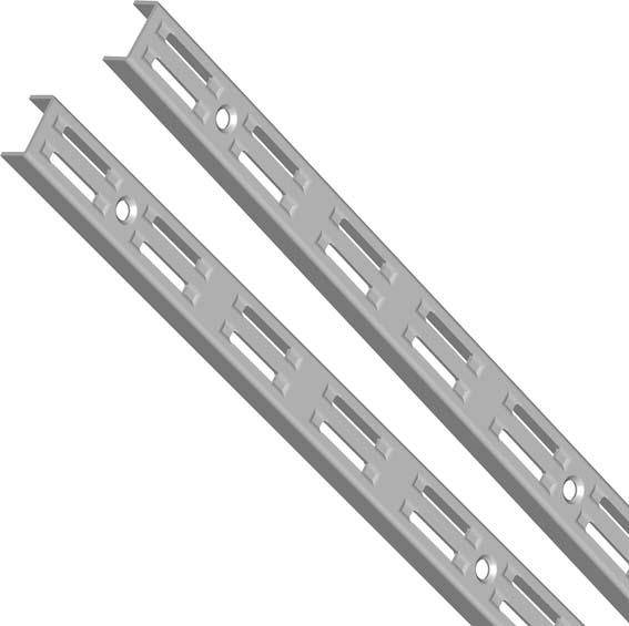 Wandschienen weiss 2 rhg.1000 mm-0