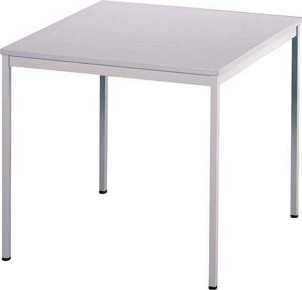 Tisch 80 x 80 lichtgrau STRECKE