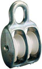 Blockrolle doppelt galZn f. Seil-Ø b. 8,0mm-0