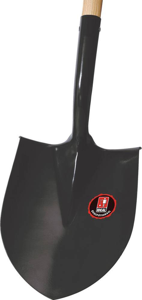 Spatenschaufel schwarz groß Gr.2 m. Stiel Ideal-0