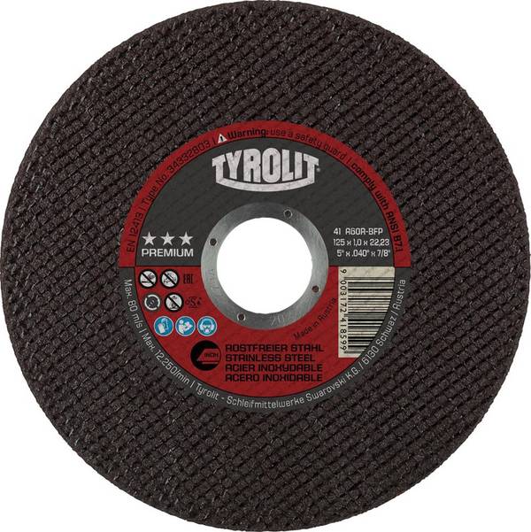 Trennscheibe INOX 230x1,9 mm gerade Tyrolit