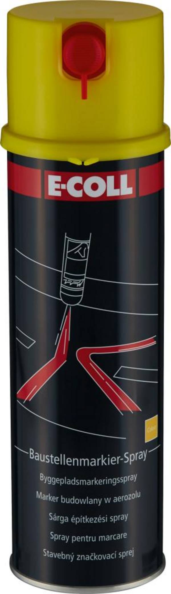 Baustellenmarkierspray 500ml gelb E-COLL EE