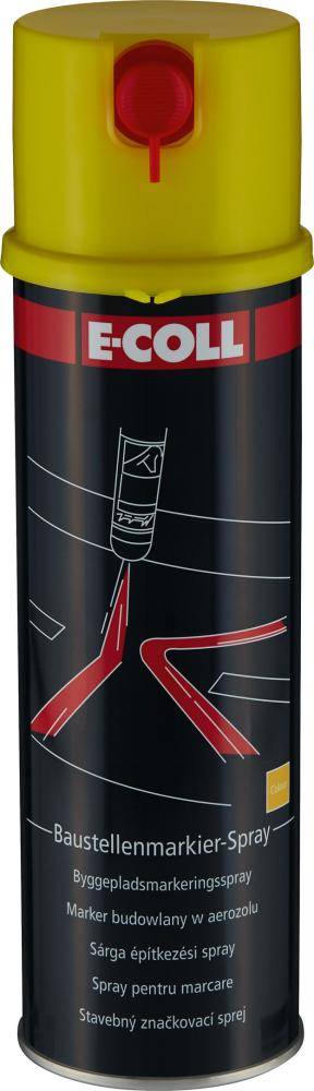 Baustellenmarkierspray 500ml gelb E-COLL EE-0
