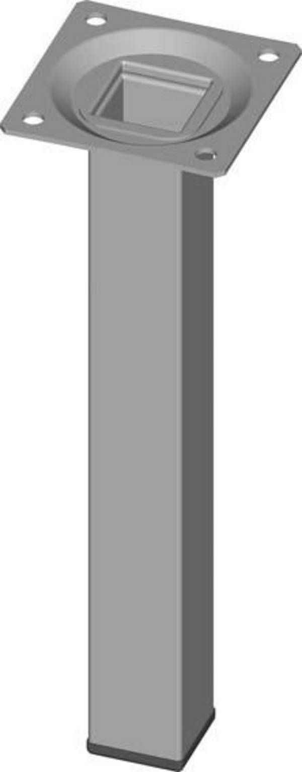 Stahlrohrmöbelfüsse silberfarb.200mm eckig