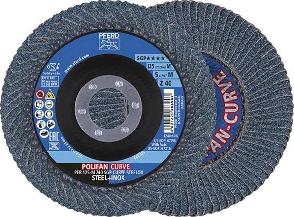 Fächerschleifscheibe Z 40SGP CURVE L 125mm K40Pferd