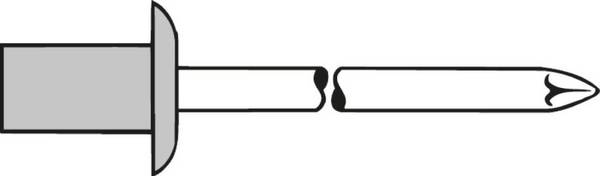 Blindniet CAP Alu/Stahl Flachrundkopf 3,2x6,5mm GESIPA - Artikel: 4007081450010