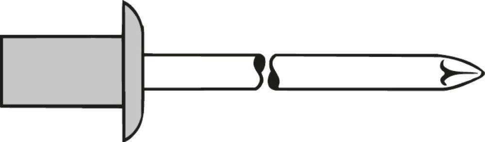 Blindniet CAP Alu/Stahl Flachrundkopf 3,2x6,5mm GESIPA - Artikel: 4007081450010-0