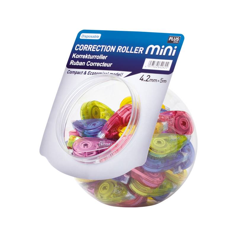 PLUS JAPAN Korrekturroller "MINI", 4,2 mm x 5 m, Display-0