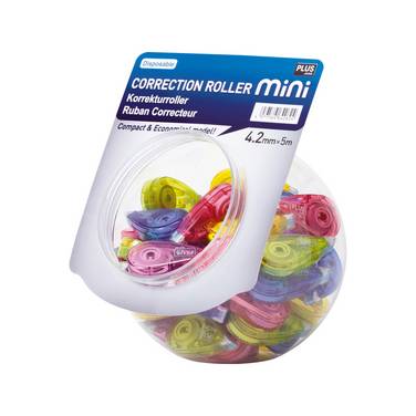 PLUS JAPAN Korrekturroller "MINI", 4,2 mm x 5 m, Display