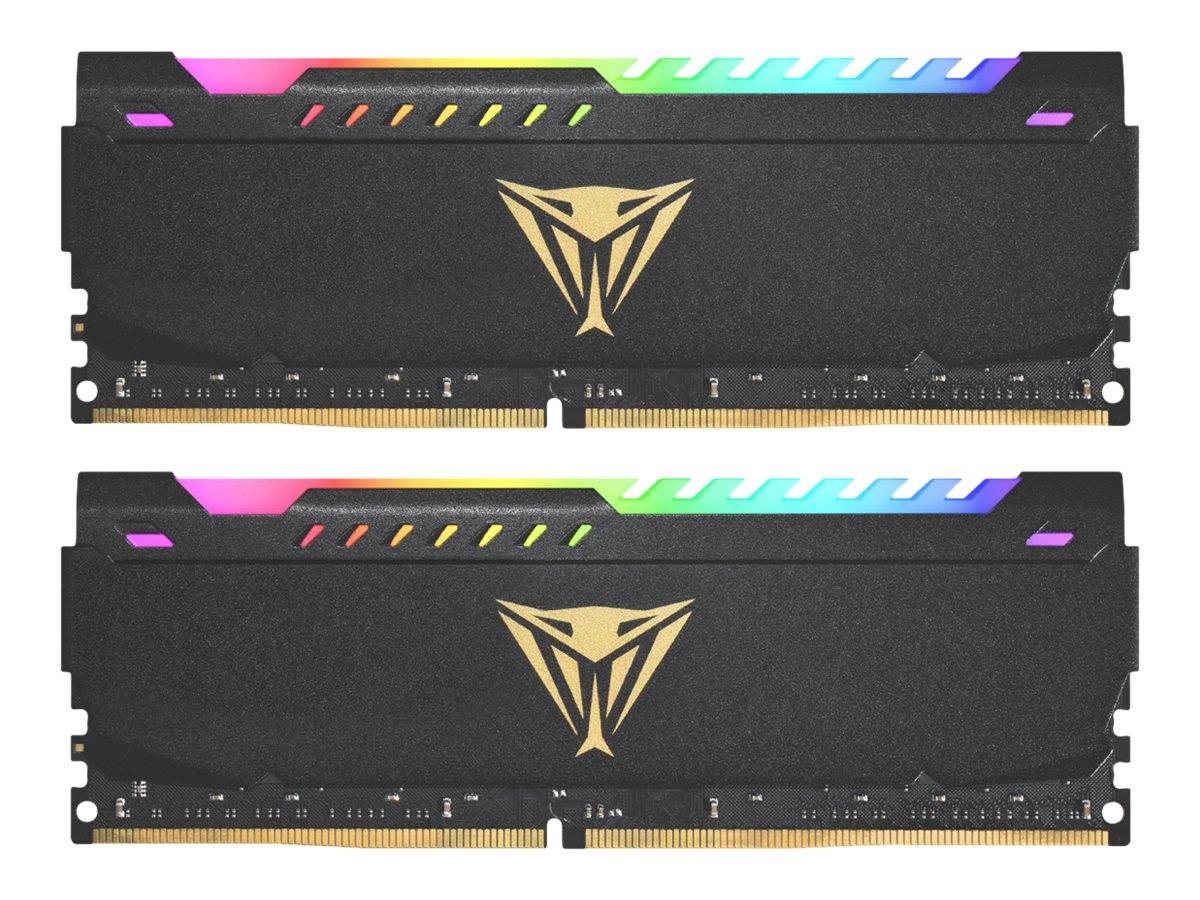 Patriot Extreme Performance Viper Steel RGB - DDR4 - Kit - 16 GB: 2 x 8 GB - DIMM 288-PIN - 3200 MHz / PC4-25600-0