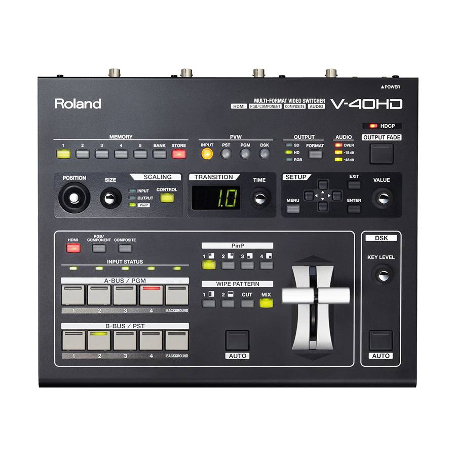 ROLAND V-40HD - 4-Kanal Multi-Format HD Video-Switcher (4x HDMI-In & 3x HDMI-Out | Embedded Audio | Frame-0