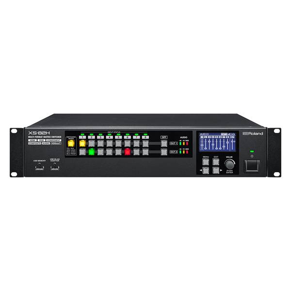ROLAND XS-82H - Multi-Format HD Matrix Switcher (8x HDMI-In & 2x HDMI-Out | 16-Kanal Audio-Mixer | HDBaseT | RS-232 |-0
