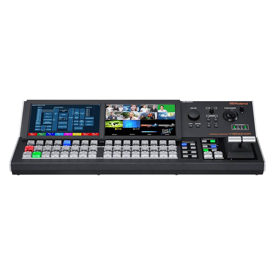ROLAND V-1200HDR - Steuerungsoberfläche für V-1200HD Multi-Format Switcher (2x 7" LCD-Touchscreen | 16 Umschaltpunkte)-0