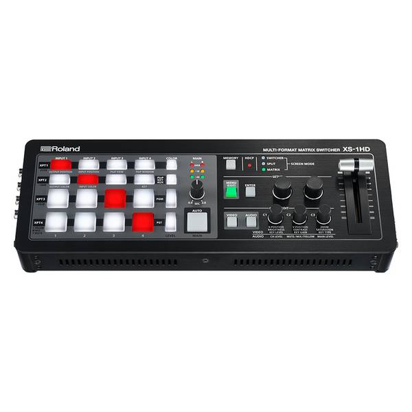ROLAND XS-1HD - Multi-Format HD Matrix Switcher (4x HDMI-In & 4x HDMI-Out | 8-Kanal Audio-Mixer | Frame-Synchronisation
