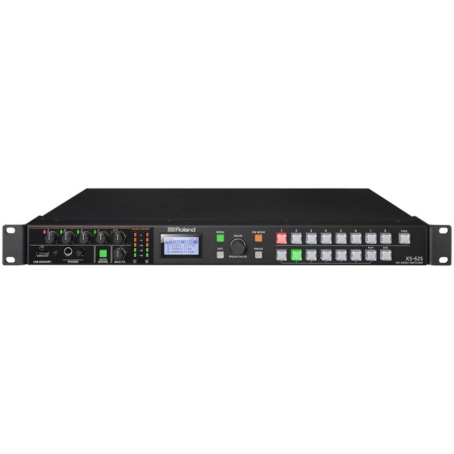 ROLAND XS-62S - 6-Kanal HD Matrix Switcher (4x SDI-In & & 2x HDMI-In | 18-Kanal Audio-Mixer | PTZ-Steuerung | Smart-0