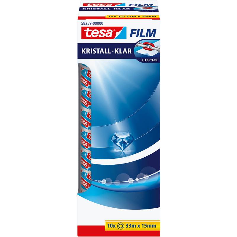 tesa Film, kristall-klar, 10-er Pack, 15 mm x 33 m-0