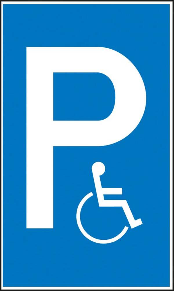 SafetyMarking® Parkplatzschild Behindertenplarkplatz, HxB 600 x 400 mm