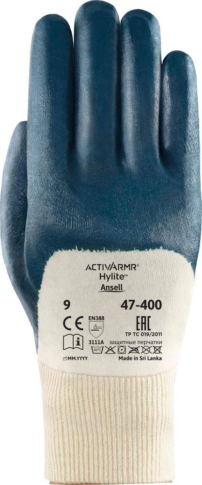 ANSELL Handschuh Hylite 47-400 Kat. II blau/naturfarben Gr. 9