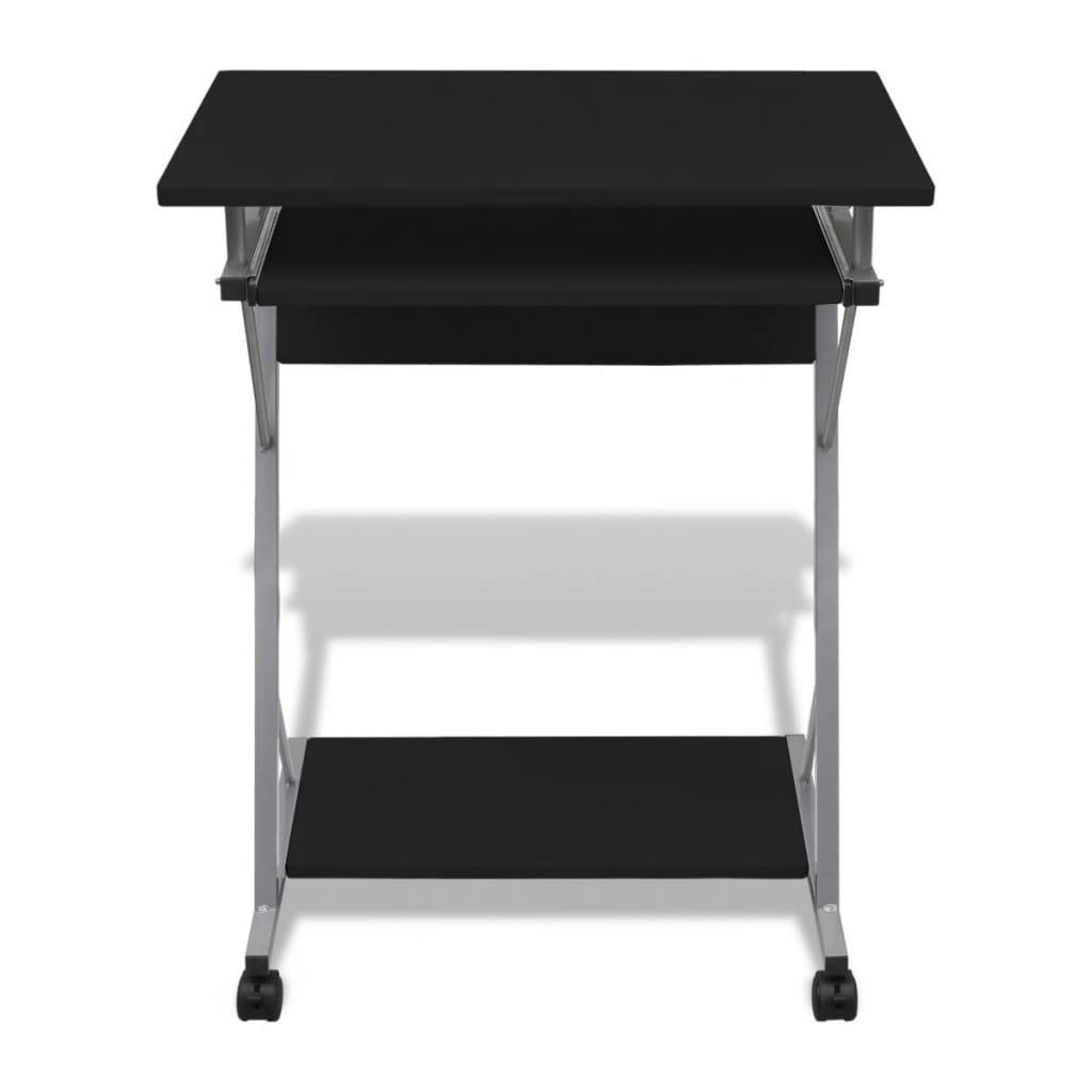Computertisch Computerwagen PC Tisch Bürotisch Laptop Rollen schwarz-1