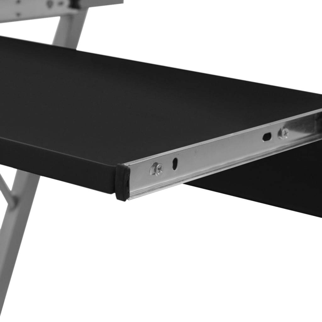 Computertisch Computerwagen PC Tisch Bürotisch Laptop Rollen schwarz-2