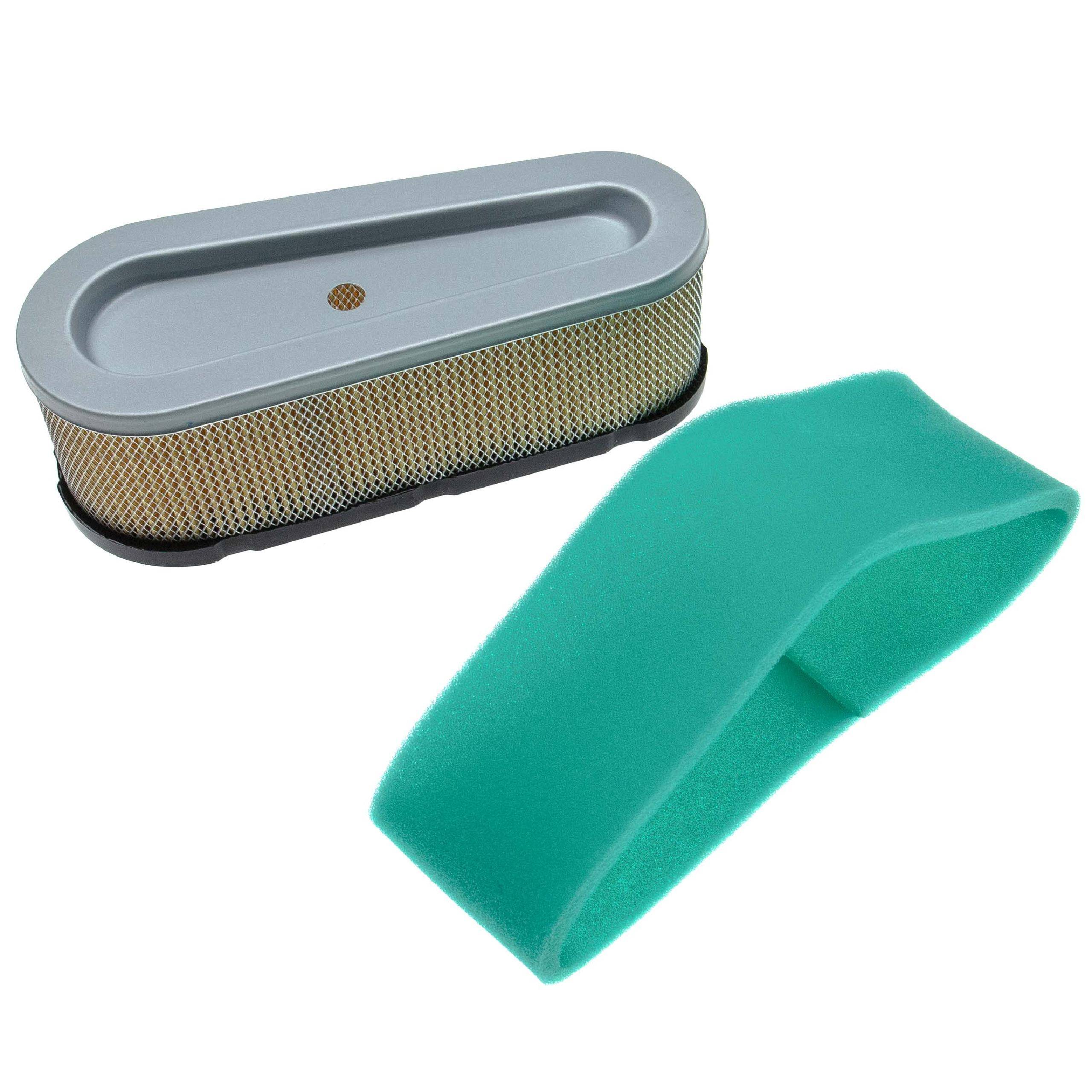 vhbw Filterset kompatibel mit Briggs & Stratton 28A707-0101-01 | Motor für Rasentraktor - 2-tlg. Filter-Set 1x-0