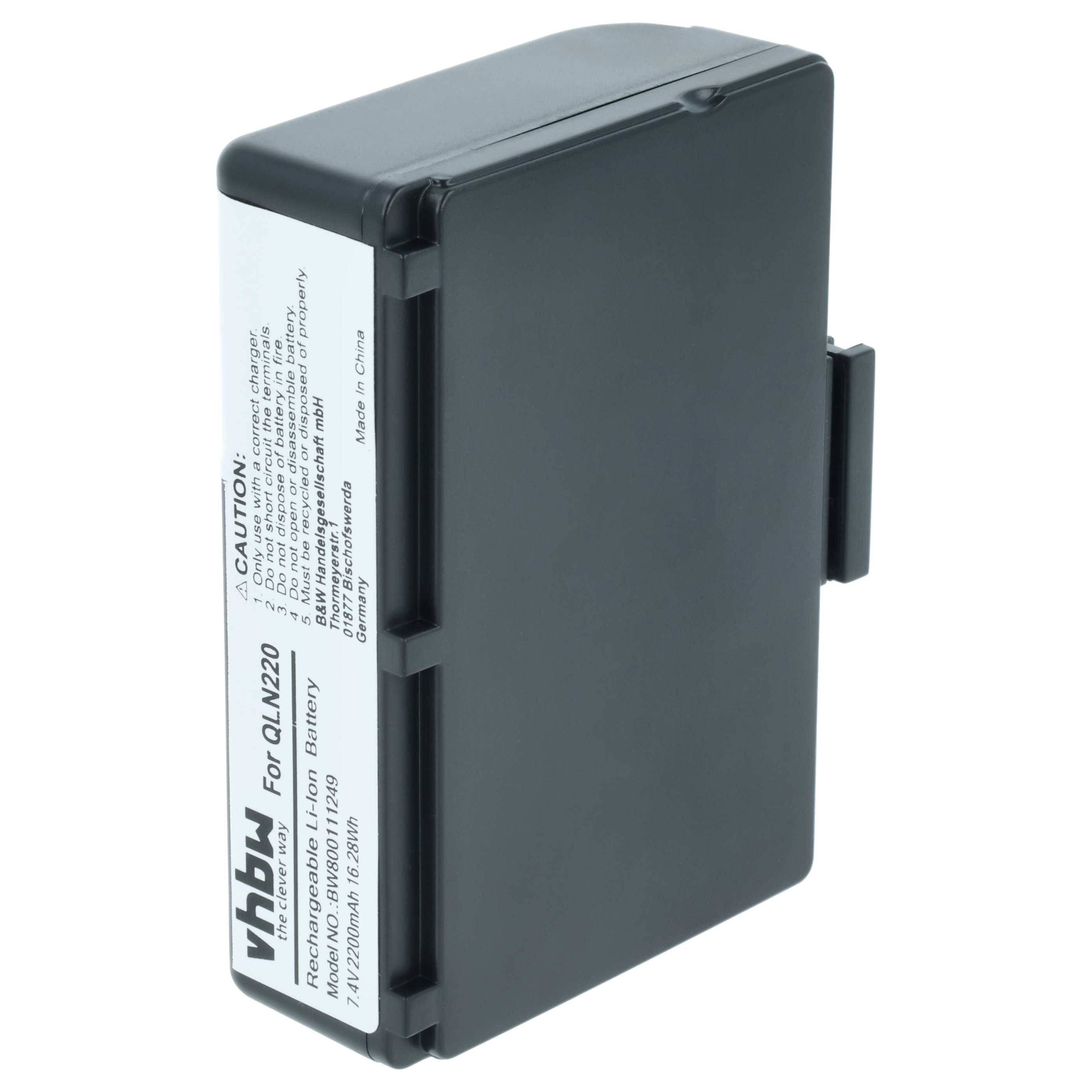 vhbw 5x Akku Ersatz für Zebra P1023901-LF | P1031365-025 für Drucker Kopierer Scanner Etiketten-Drucker (2200 mAh, 7,4 V-1