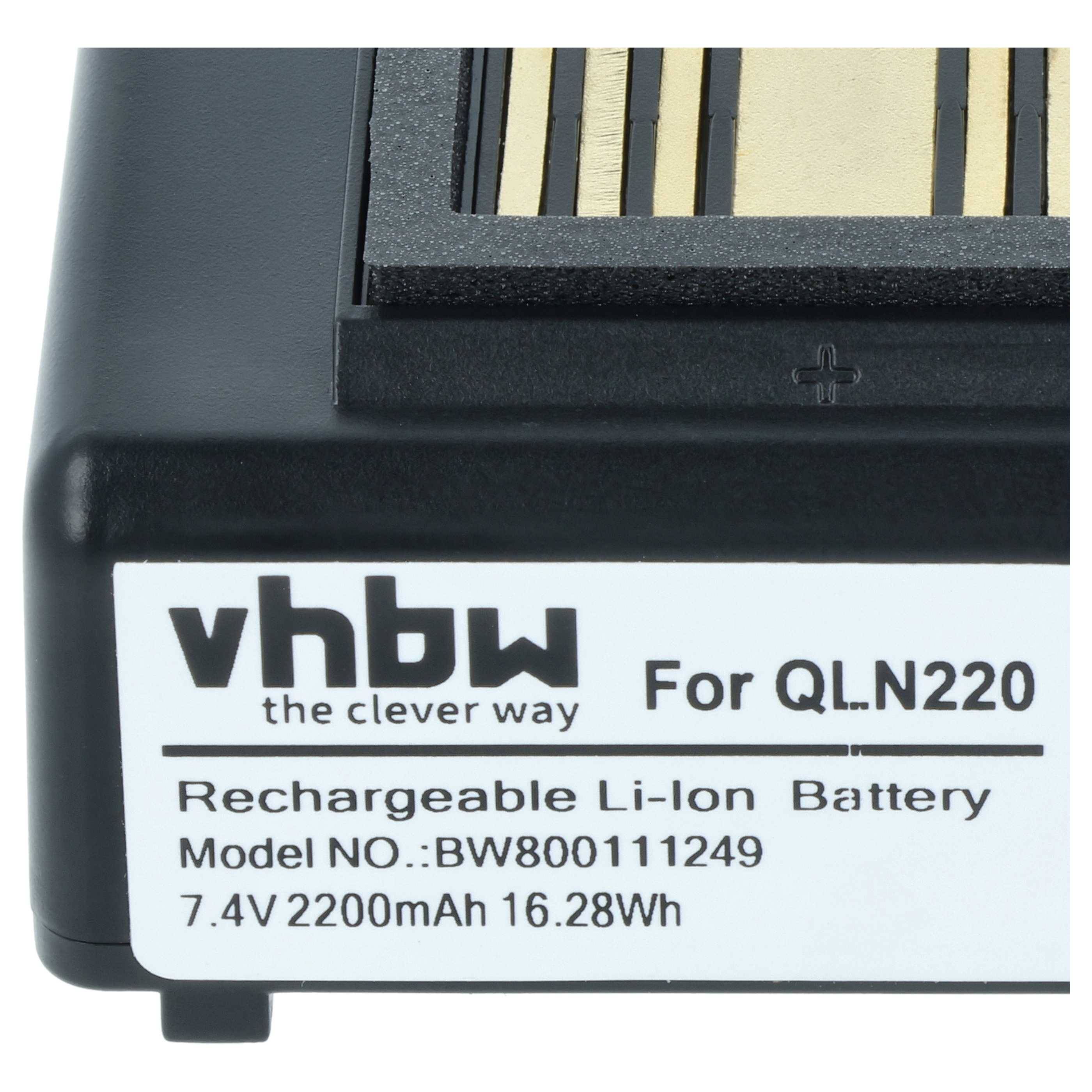 vhbw 5x Akku Ersatz für Zebra P1023901-LF | P1031365-025 für Drucker Kopierer Scanner Etiketten-Drucker (2200 mAh, 7,4 V-3