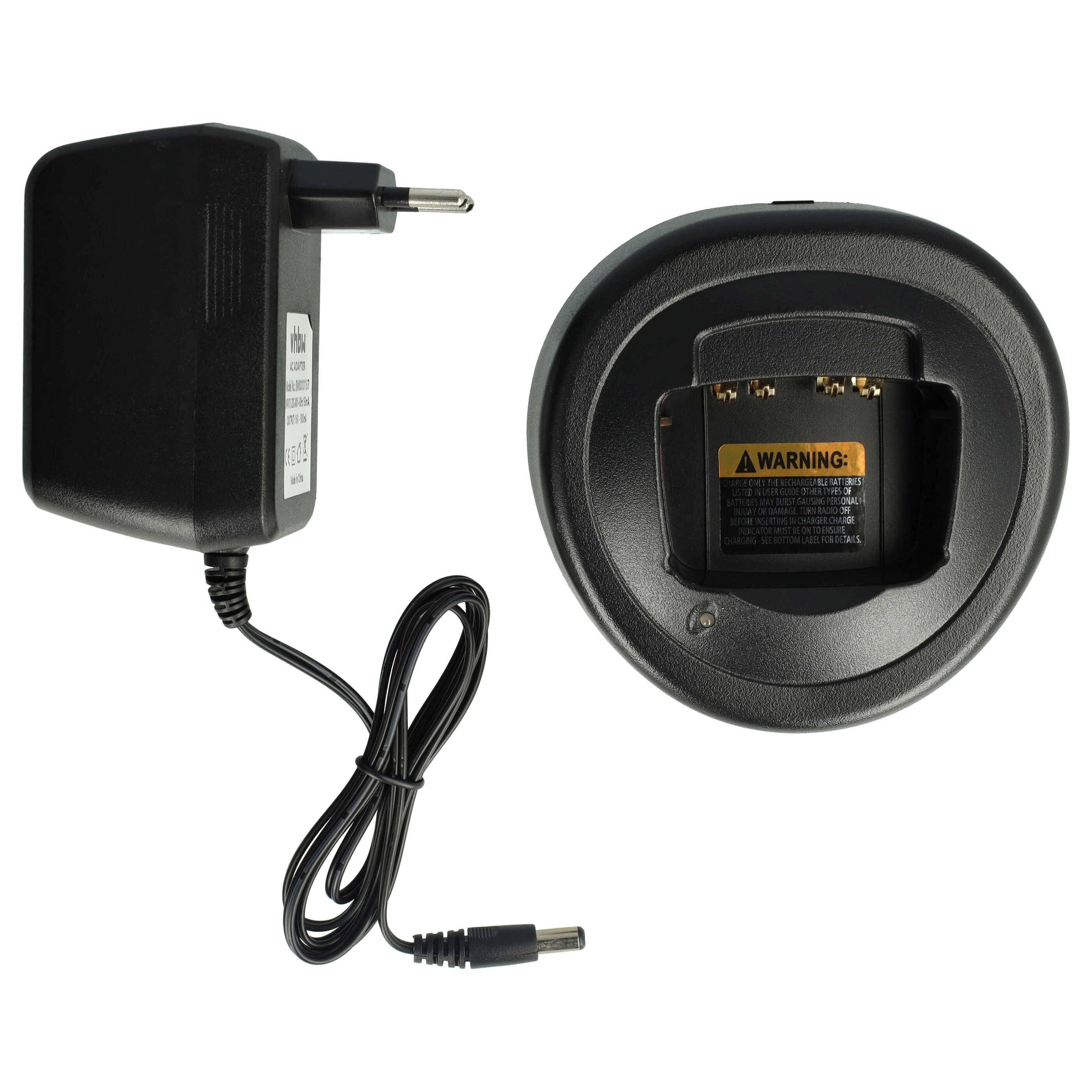 vhbw Ladegerät kompatibel mit Motorola HT1550 | HT750, HT1550.XLS, HT1500, HT1250.LS+ Funkgerät-Akkus - Ladestation +-0
