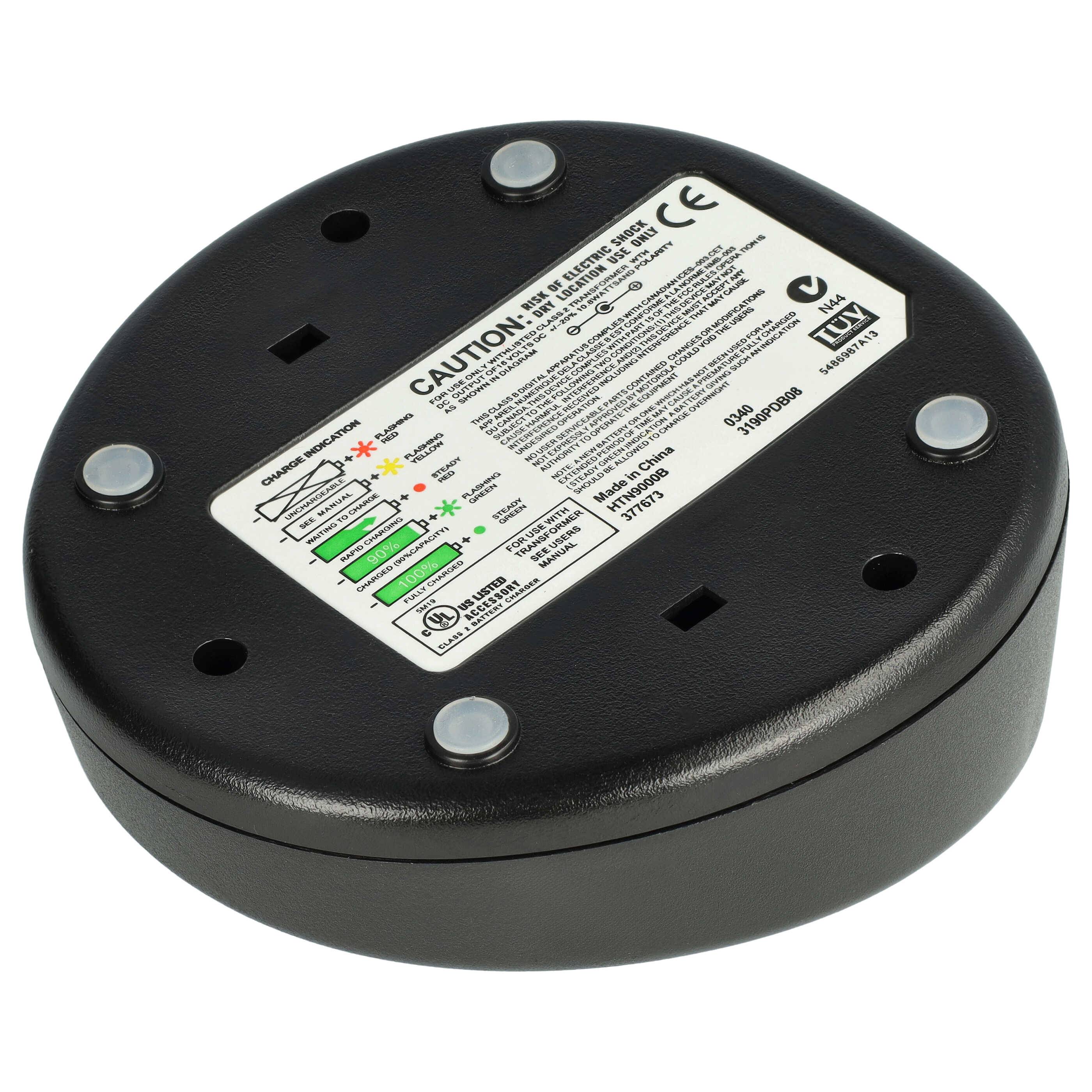 vhbw Ladegerät kompatibel mit Motorola HT1550 | HT750, HT1550.XLS, HT1500, HT1250.LS+ Funkgerät-Akkus - Ladestation +-3