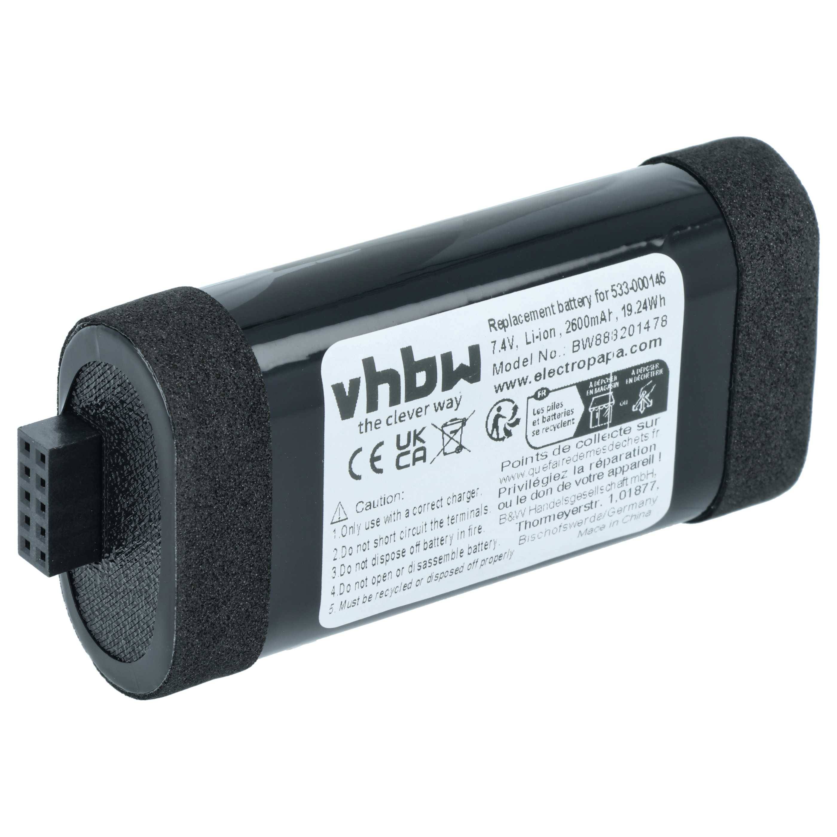 vhbw Akku kompatibel mit Logitech Ultimate Ears Megablast, Ultimate Ears Megaboom 3 Lautsprecher Boxen Speaker (2600 mAh-0