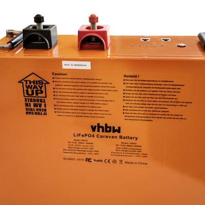 vhbw Akku Bordbatterie kompatibel mit Wohnwagen, Boot, Camping, Wohnmobil (258Ah, 12.8V, LiFePO4)