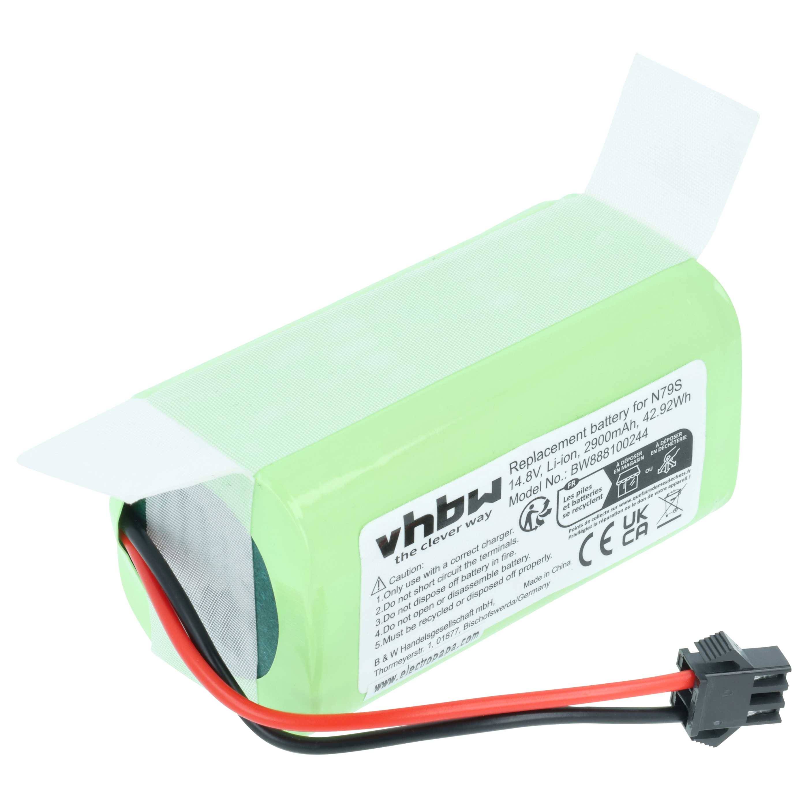 vhbw 1x Akku kompatibel mit Eufy RoboVac R500 Saugroboter (2900 mAh, 14,8 V, Li-Ion)-0