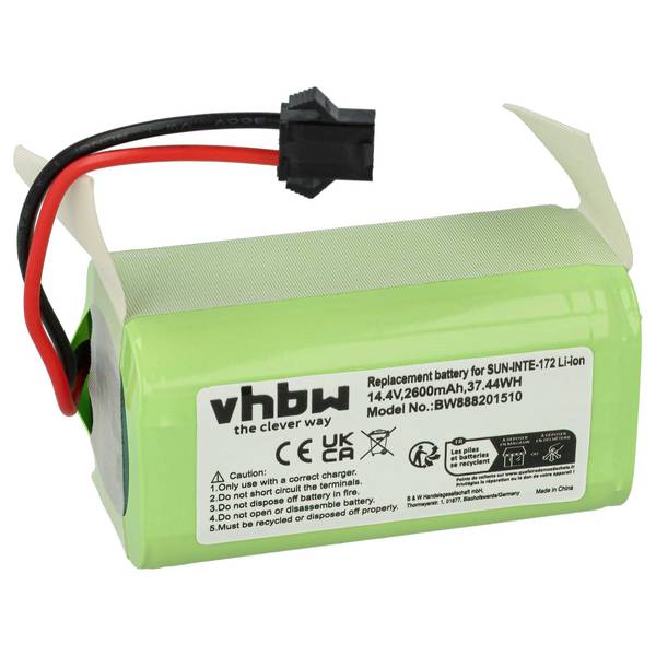 vhbw 1x Akku kompatibel mit Eufy RoboVac G30 Edge | 35 C, G10 Hybrid, G30, G20, G15, G20 Hybrid Saugroboter (2600 mAh