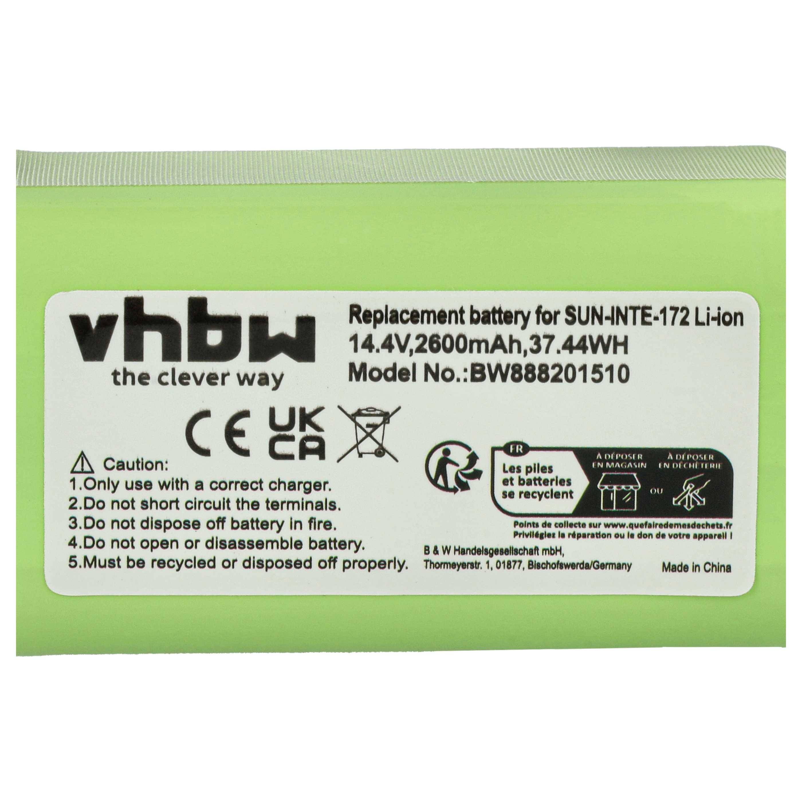 vhbw 1x Akku kompatibel mit Eufy RoboVac G30 Edge | 35 C, G10 Hybrid, G30, G20, G15, G20 Hybrid Saugroboter (2600 mAh-6
