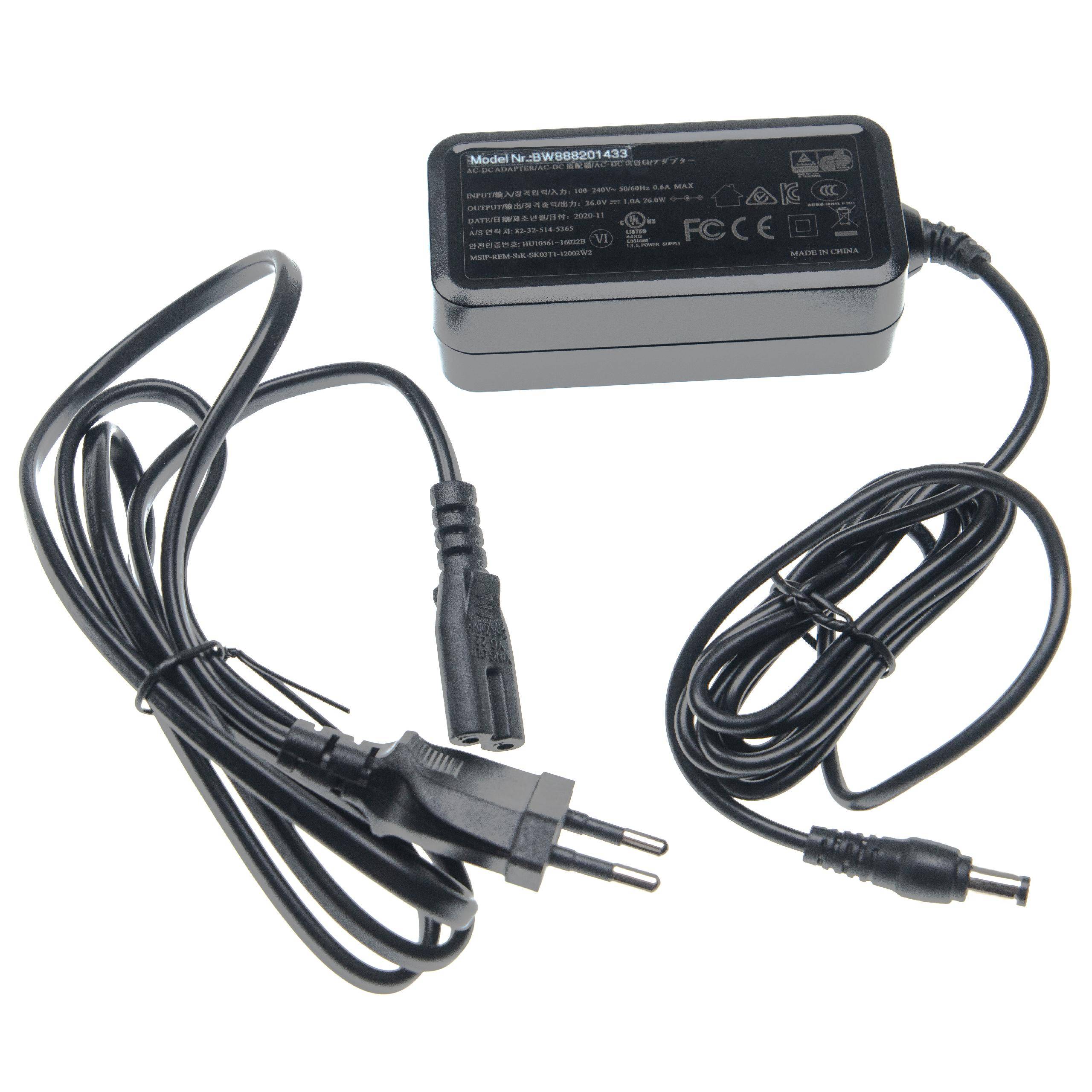 vhbw Netzteil kompatibel mit Hyperice Hypervolt Massagegerät | Massagepistole - 26V, 1,0A-0