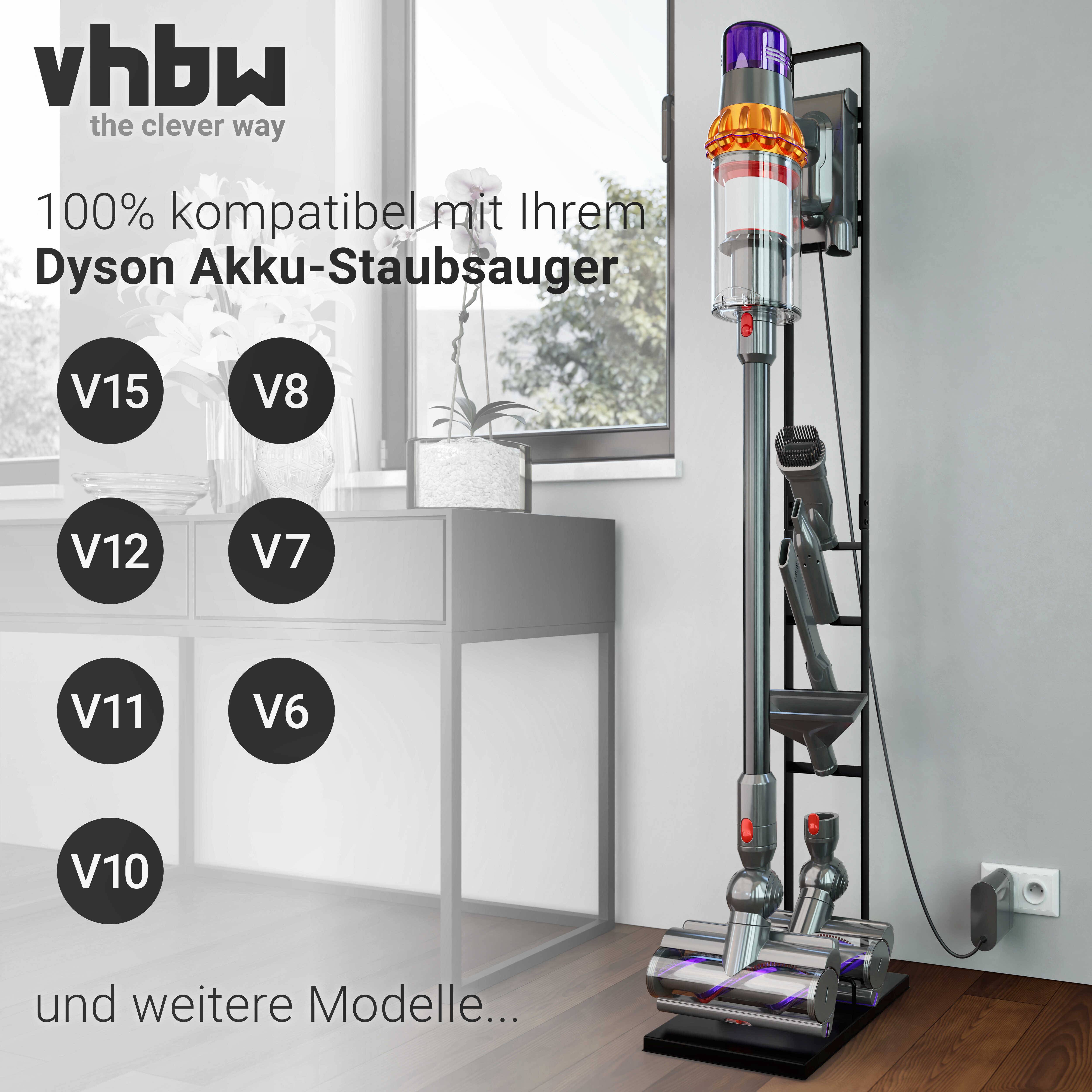 vhbw Ständer kompatibel mit Dyson V16 gen5 V15s submarine | V15 Detect Absolute Detect Complete V12 slim V11 V10 V8 V7-1
