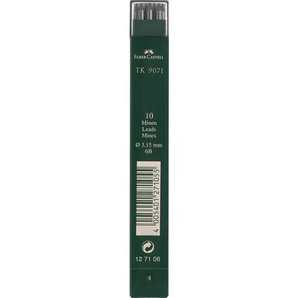 FABER-CASTELL TK-Minen 9071, tiefschwarz, Härtegrad: 6B-0