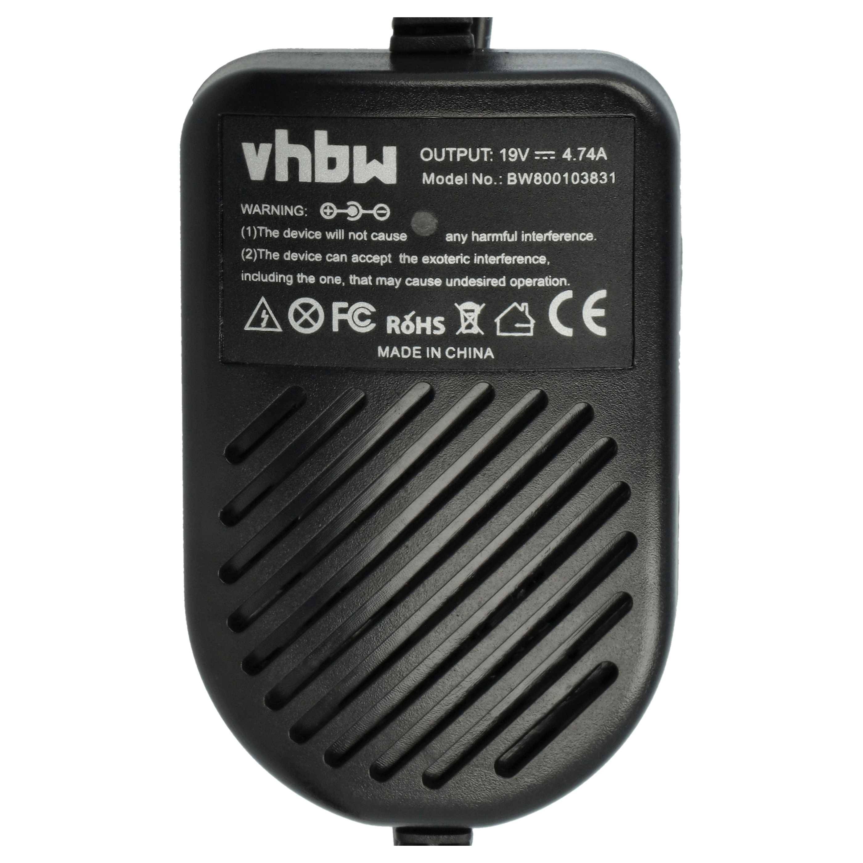 vhbw KFZ-Ladekabel kompatibel mit HP Mobile Thin Client 4410T Notebook | 12V Ladegerät Schwarz 4,74 A-4