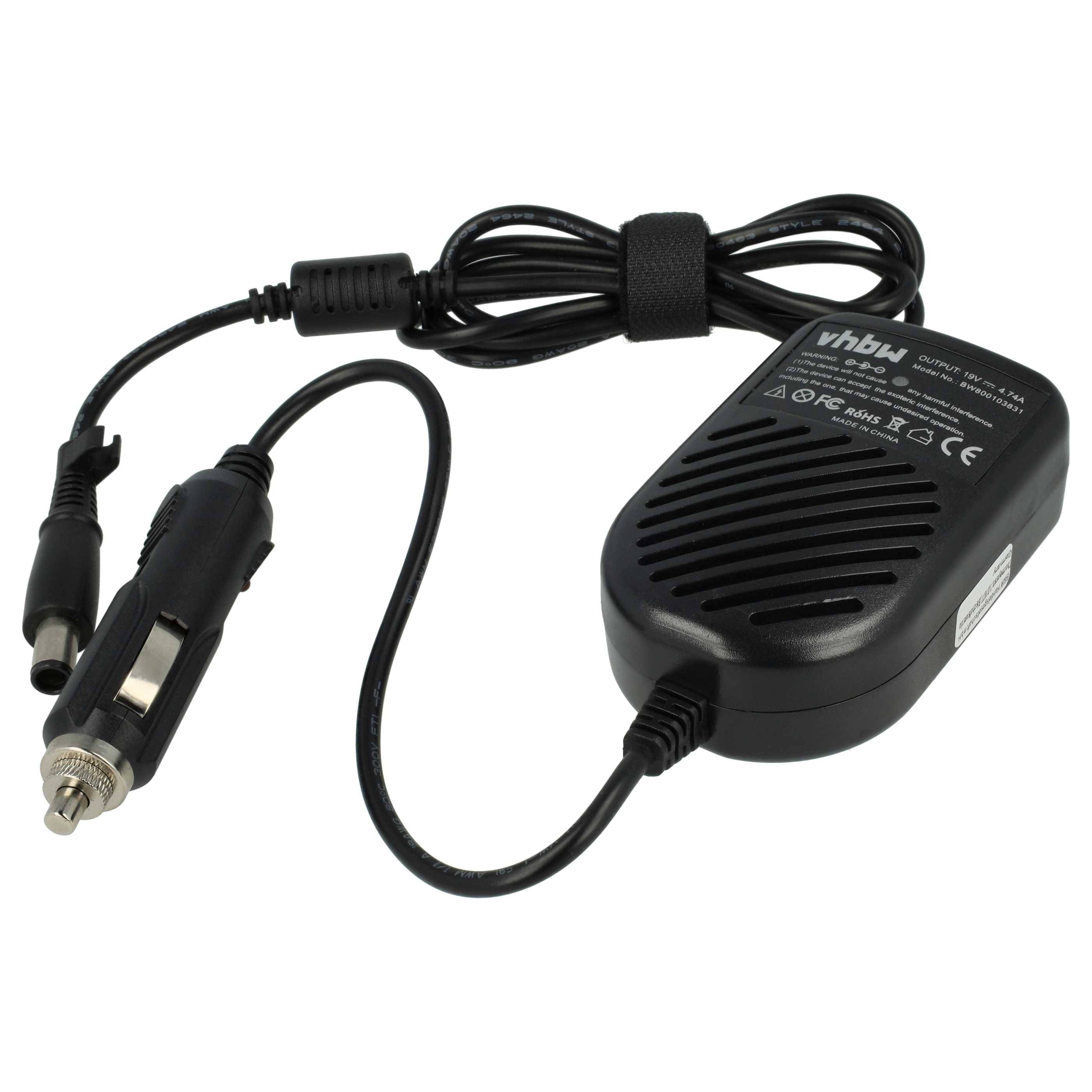 vhbw KFZ-Ladekabel kompatibel mit HP ProBook 6550b | 6555b, 6470b, 6540b, 6545b, 6475b, 6465b Notebook - 12V Ladegerät-0