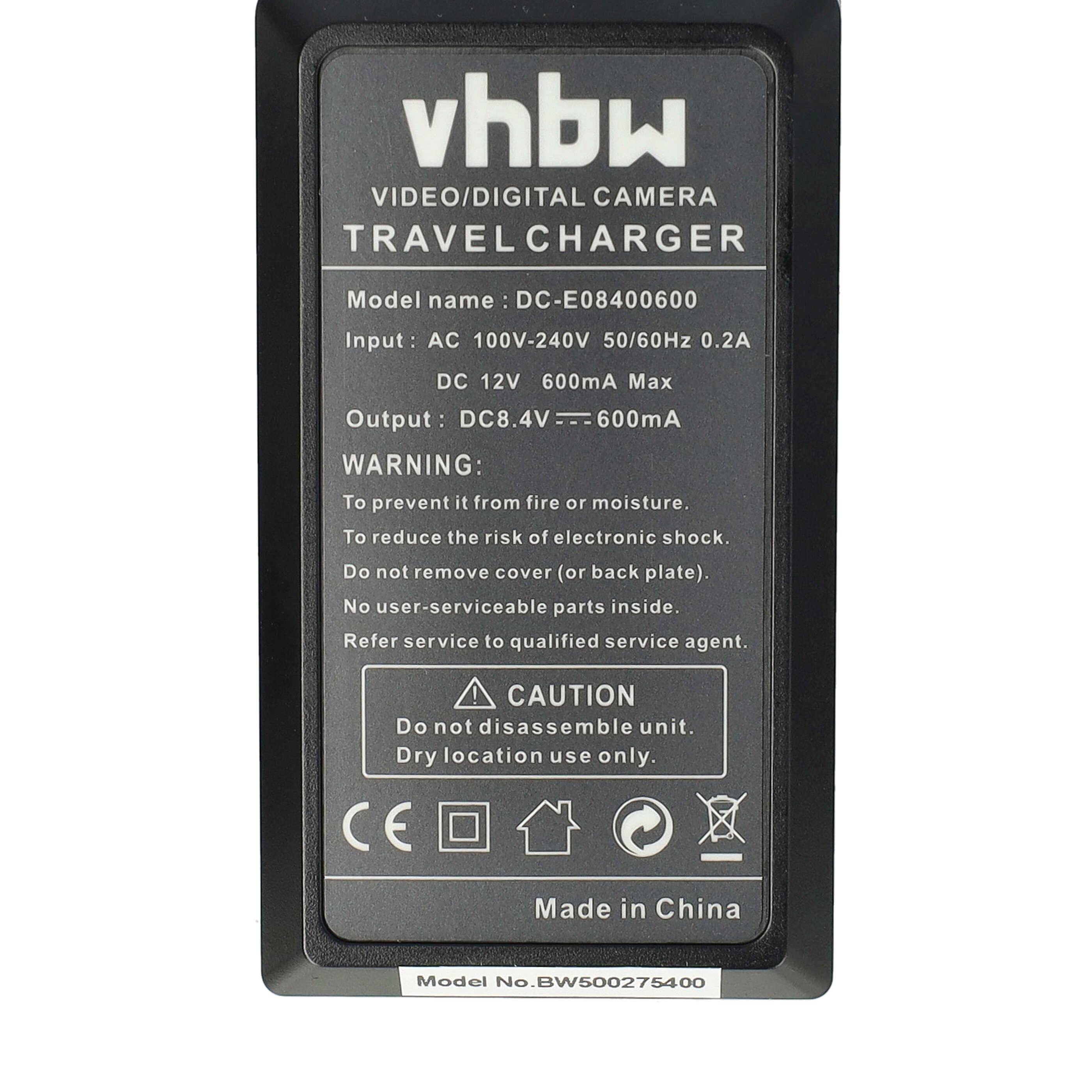 vhbw Ladegerät kompatibel mit Panasonic VW-VBG6, VW-VBG6E Kamera Camcorder/Akku - Ladeschale, Kfz-Adapter, Ladeanzeige-4