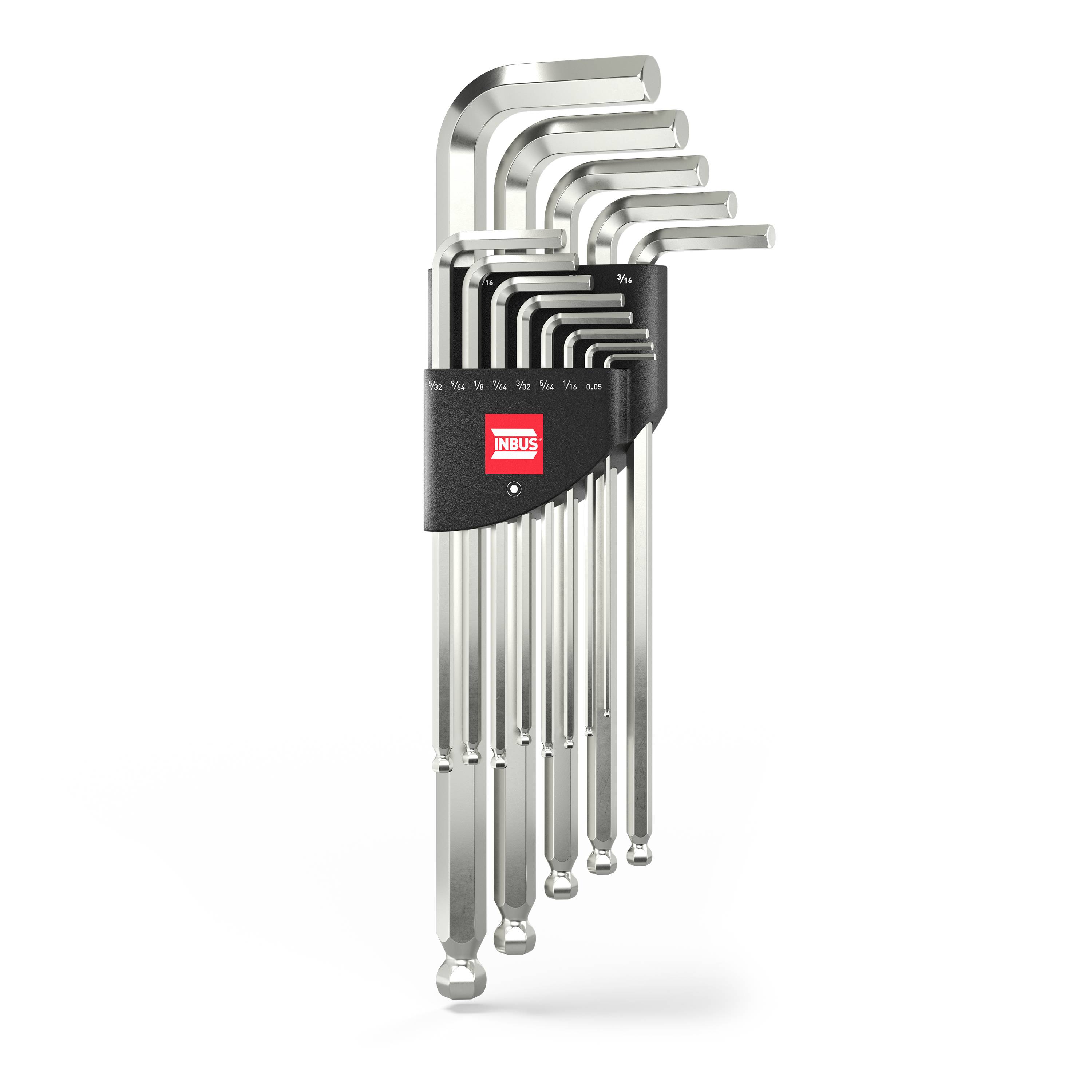 INBUS® Innen-Sechskant Winkelschraubendreher-Set mit Kugelkopf 13tlg. 0.053/8 Zoll - Made in Germany-0