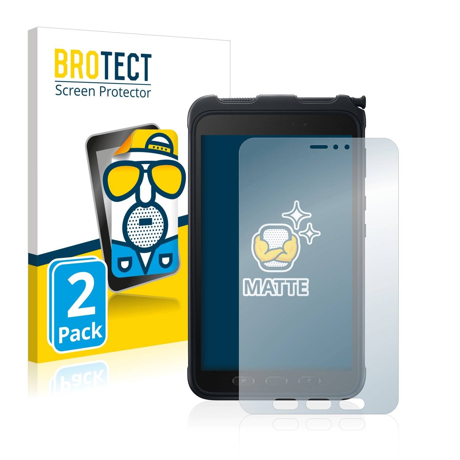 2x BROTECT Matte Displayschutzfolie für Samsung Galaxy Tab Active 3 - Entspiegelt,-0