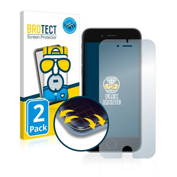 2x BROTECT Flex Matte Full-Cover Displayschutzfolie für Apple iPhone