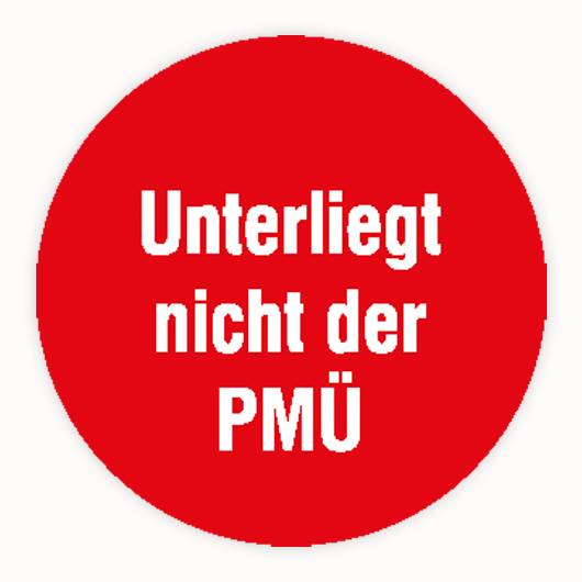 Prüfplakette, Unterliegt nicht der PMÜ, Dokumentenfolie, Ø 10 mm, Heft-0