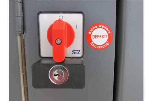 Prüfplakette, Defekt - Keine weitere Benutzung!, Standardfolie, Ø 30 mm, Bogen-2