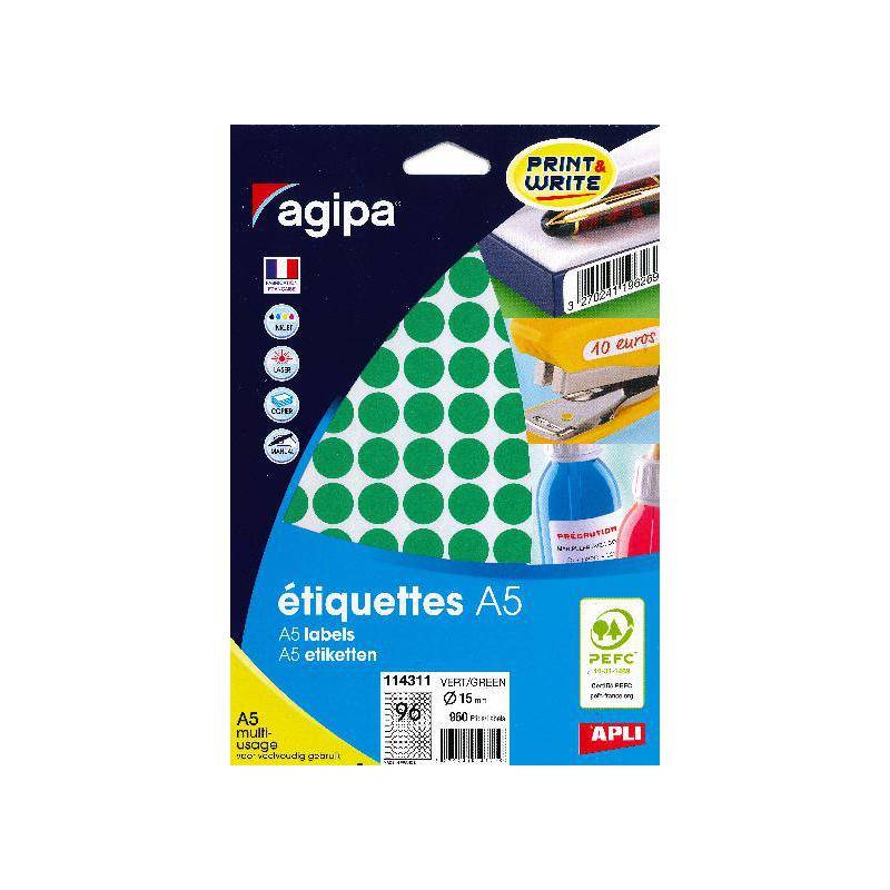 agipa Markierungspunkte, Durchmesser: 15 mm, rund, grün-0