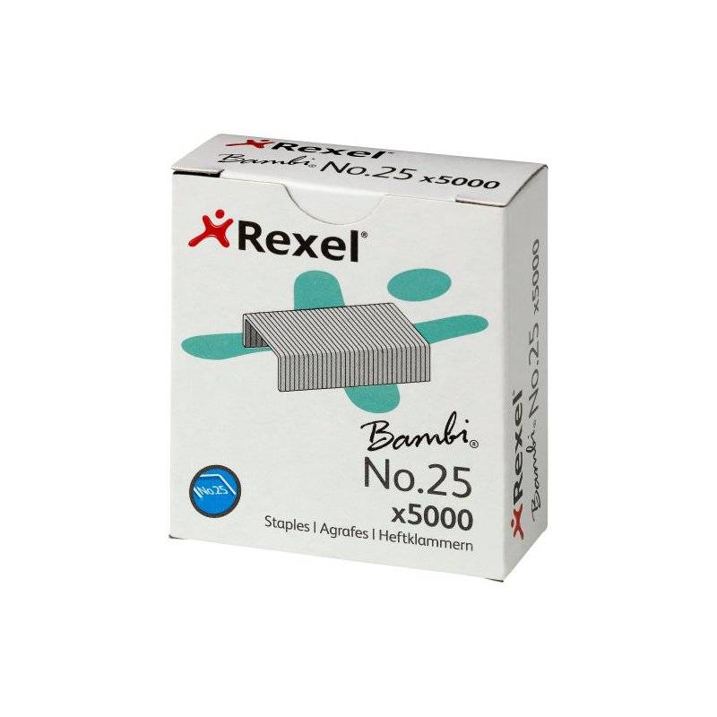 Rexel Heftklammern Nr. 25, verzinkt, Großpackung-0