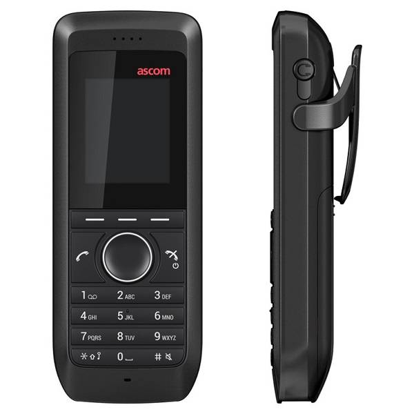 ASCOM d43 - DECT-Handset (1.8" LED-Display | Lautsprecherfunktion | Breitbandaudio | IP40) - in schwarz
