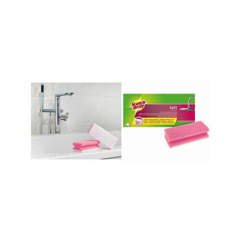 Scotch-Brite Reinigungsschwamm Soft, Farbe: rosa/weiß-0